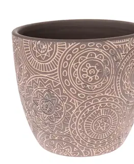 Kvetináče a truhlíky Keramický obal na kvetináč Ornament, 17 x 15 cm