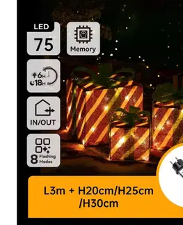 Vianočné dekorácie  B.V. - LED vonkajšia vianočná dekorácia 3,6W/31/230V 2700K 20/25/30cm IP44 darčeky B10303K6O
