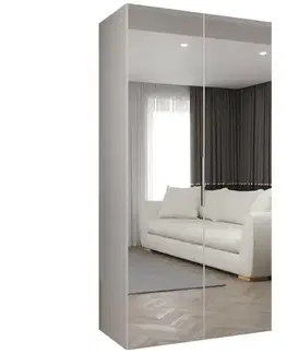 Šatníkové skrine Skriňa Marbella III 100 biela/kašmír