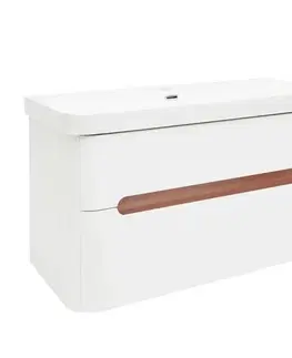 Kúpeľňový nábytok Kúpeľňová skrinka s umývadlom SAT Fusion 97,5x53x45 cm biela matná mat SATFUSION2100WU SATFUSION2100WU