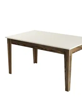 Jedálenské stoly Jedálenský stôl Milan 517 - Walnut, Cream