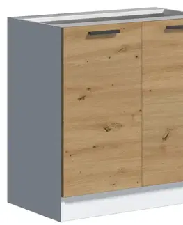Kuchynské skrinky stojace Kuchynská skrinka Economic D80 biela/artisan