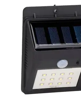 Svietidlá Grundig - Solárne nástenné LED svietidlo s pohybovým senzorom, 1,2 V / 600 mAh, IP44 8711252304380