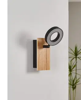 Svietidlá Eglo 901202 - LED nástenné bodové svietidlo RIELVES LED/4,2W/230V čierna/hnedá 901202
