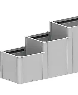 Truhlíky Biohort Vyvýšený záhon BIOHORT Davinci 3 - 201 x 53 x 77 cm (strieborná metalíza)