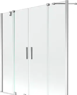 Sprchové dvere MEXEN/S - Velar Duo Dvojkrídlová posuvná vaňová zástena 150 x 150, transparent, chróm 896-150-000-02-01
