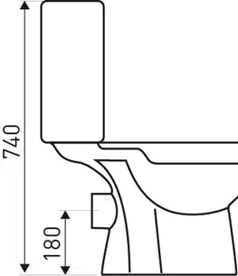 Záchody KERRA - WC kompakt C-Clear (horizontálne) 5907548108845