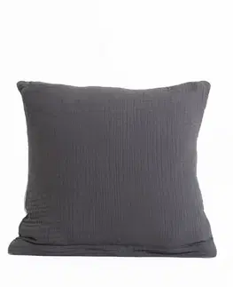 Dekoračné obliečky MKLozkoviny.sk Mušelínová obliečka na vankúš 40 x 40 cm - Alexia Duo - sivá/krémová-  -