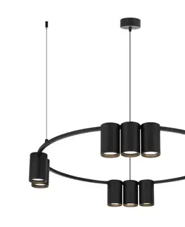 Svietidlá  Luster na lanku GENESIS 10xGU10/8W/230V čierna ML0373