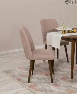 Jedálenské sety Jedálenský set s rozkladacím stolom a stoličkami (5 kusov) Vina 0900 - Walnut, Stone