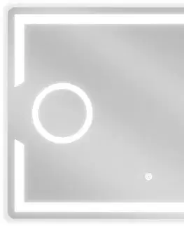 Kúpeľňové zrkadlá MEXEN - Onyx zrkadlo s osvetlením s kozmetickým zrkadlom 80 x 60, LED 600 9813-080-060-611-00