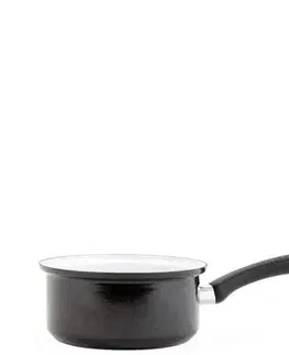 Hrnce Kinekus Kastról smalt 16cm/ 1,2l STANDARD čierny rajnica s rúčkou