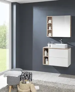 Kúpeľňový nábytok Mereo Kúpeľňová galerka 60 cm, zrkadlová skrinka, dub Kronberg CN715GDN