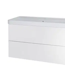 Kúpeľňový nábytok Mereo Siena, kúpeľňová skrinka s keramickým umývadlom 101 cm, biela lesk CN4121