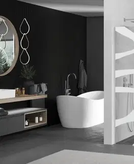 Sprchové dvere MEXEN/S - KIOTO Sprchová zástena WALK-IN 110x200 cm 8 mm, chróm, biely vzor 800-110-101-01-97