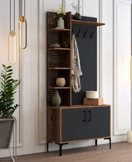 Predsieňové steny Predsieňová stena Viyana D - Walnut, Anthracite