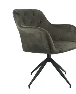 Kreslá KONDELA Veleza New dizajnové otočné kreslo hnedá (Velvet)