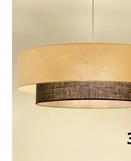 Svietidlá BRILAGI - LED luster na lanku BOHO STYLE 3xE27/15W/230V pr. 80 cm krémová/hnedá 8590828028017