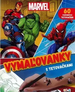 Pre deti a mládež - ostatné Vymaľovanky s tetovačkami: Marvel