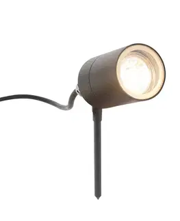 LED reflektory a svietidlá s bodcom do zeme Inteligentný moderný reflektor antracit IP44 vr. WiFi GU10 - Solo