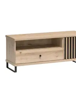 TV stolíky KONDELA Koli C-07 tv stolík dub artisan / čierna