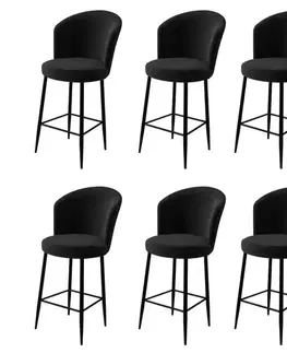 Barové stoličky Bar Stool Set (6 Pieces) Alte - Black