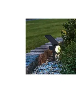 Lampy Eglo 901069 - LED RGBW stmievateľná solárna lampa SAMBUCO LED/3W/4,5V IP44 čierna + DO 901069