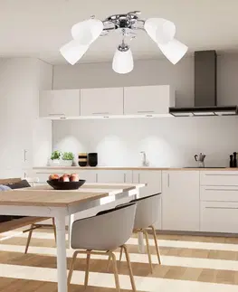 Bodové svetlá Stropná lampa Ursella 5X40W E14 biela