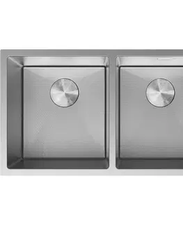 Kuchynské drezy MEXEN MEXEN - Binox oceľový drez 2-bowl 800 x 450 mm, nerez HC 6421802000-01HC