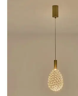 Svietidlá Eurolamp LED Luster na lanku LED/6,3W/230V 3000K zlatá pr. 14 cm 144-15065