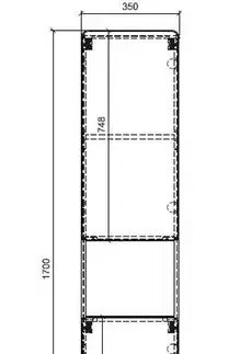 Kúpeľňový nábytok COMAD - Vysoká skrinka 2 dvierka ARUBA CRAFT 5907611649077