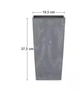 Kvetináče a truhlíky NABBI DURS200E plastový kvetináč 20 cm tmavosivá