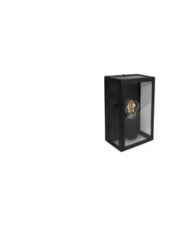 Svietidlá  Vonkajšie nástenné svietidlo 1xE27/20W/230V IP44 čierne OUTD. WALL LIGHT E27 XD GLASS