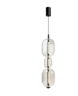 Stropná svetla PLAYA lampa wisząca czarny 12W LED 3000K klosz bezbarwny