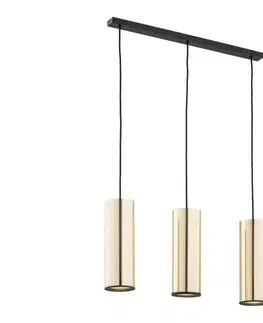 Svietidlá Argon 1486 - Luster na lanku LINEA 3xE27/15W/230V mosadz/čierna 1486
