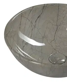Umývadlá SAPHO - DALMA keramické umývadlo na dosku, priemer 42cm, grigio 113