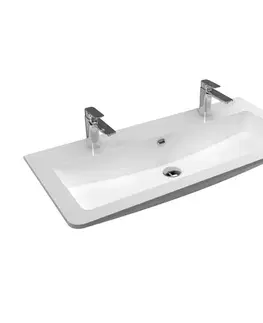 Kúpeľňový nábytok Mereo Siena, kúpeľňová skrinka s umývadlom z liateho mramoru 101 cm, čierna mat CN442M2