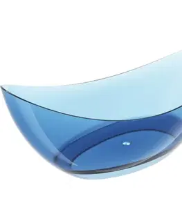 Vane MEXEN - Vea denim voľne stojaca vaňa transparentná 180 x 80, korok chróm 58091808007