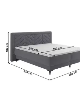 Boxspring Boxspringová postel LYANNA 1 Tempo Kondela