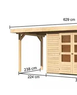 Zahradné domčeky Drevený záhradný domček RETOLA 6 Lanitplast