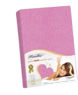 Plachty Bellatex Froté prestieradlo Kamilka ružová, 140 x 200 cm