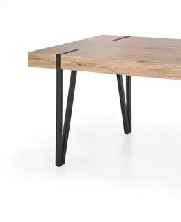 Jedálenské stoly HALMAR Yohann jedálenský stôl dub san remo / čierna