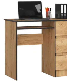 Písacie stoly Moderný písací stôl PEGAS90P, dub Craft