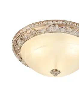 Svietidlá BRILAGI - Stropné svietidlo ARIADNA 3xE27/60W/230V zlatá/krémová/patina BG71350