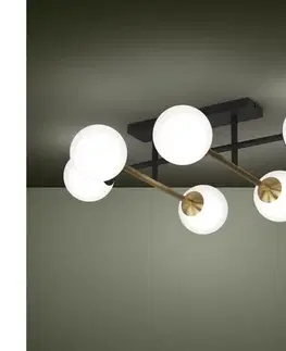 Svietidlá Eglo 390176 - Prisadený luster PAZ 6xE14/40W/230V zlatá/čierna 390176