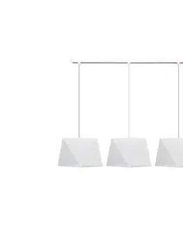 Svietidlá  Luster na lanku DIAMENT 3xE27/60W/230V biela 0307