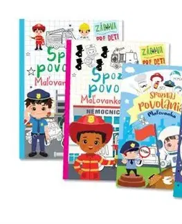 Nalepovačky, vystrihovačky, skladačky Spoznaj povolania - Maľovanka + aktivity