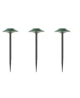 Solárne svietidlá Sada 4 zelených bodových svetiel s hrotom vrátane LED IP44 solárnych - Mushroom