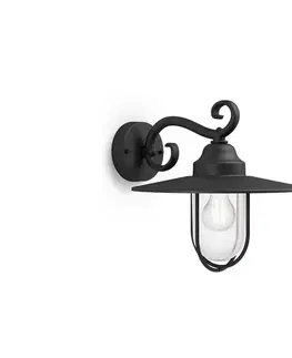 Svietidlá Philips Massive 16270/30/PN -Vonkajšie nástenné svietidlo 1xE27/60W/230V IP44 16270/30/PN
