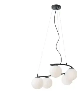 Svietidlá Redo 01-2720 - Luster na lanku VOLLEY 5xE14/28W/230V čierna 01-2720